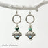 Silver n African Turquoise Eclectic Drop Earrings - Handmade by Soulza - SOULZA AUSTRALIA