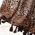 Leopard Print Scarf - Dark Brown Cotton - SOULZA AUSTRALIA