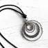Boho Vintage Antique Silver Etched Ring Pendant - SOULZA AUSTRALIA