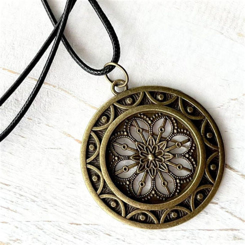 Boho Vintage Antique Bronze Medallion Pendant - SOULZA AUSTRALIA