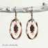 Blush Petal Twisted Antique Copper Earrings - Handmade by Soulza