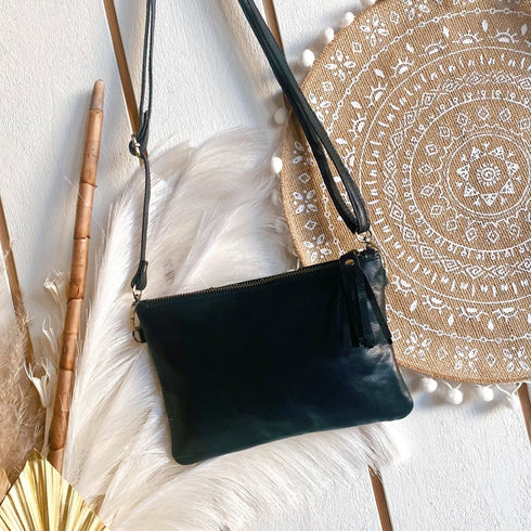 Black Boho Mandala Crossbody Bag - SOULZA AUSTRALIA
