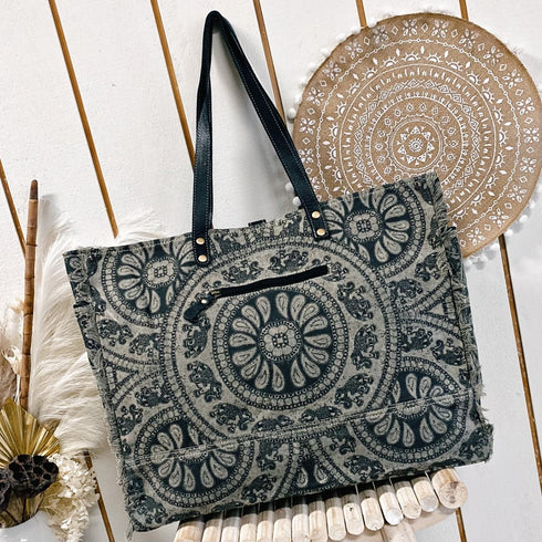 Celestial Charcoal Weekender Overnight Tote Bag - SOULZA AUSTRALIA