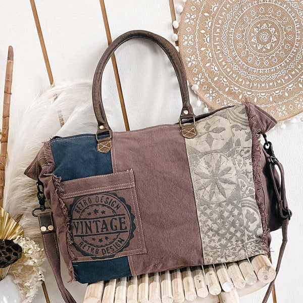 Purple Plum Weekender Overnight Tote Bag - SOULZA AUSTRALIA