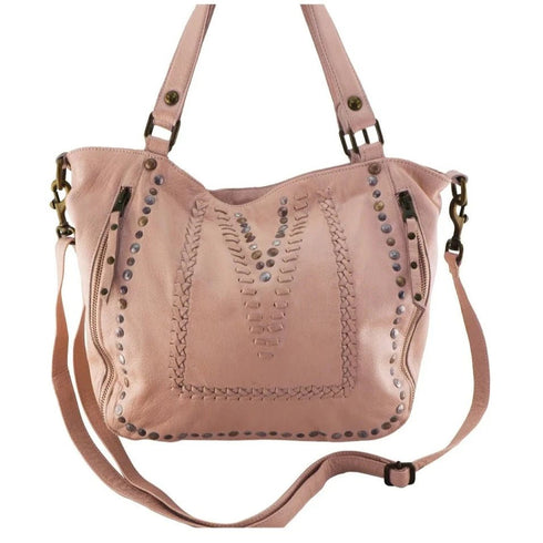 Cadelle Leather Misty Rose Boho Bag - SOULZA AUSTRALIA