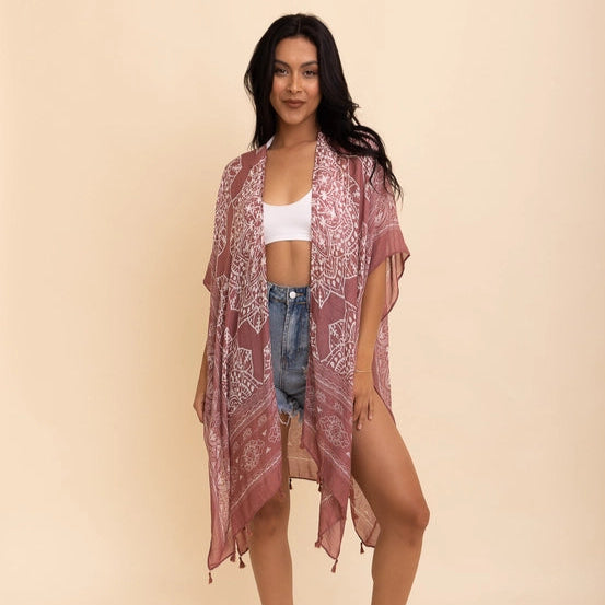 Rose Tassel Mandala Kimono