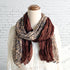 Two Tone Brown Floral Ruffle Scarf - SOULZA AUSTRALIA