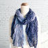Boho Blue Ruffle Scarf