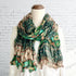 Bohemia Emerald Forest Ruffle Fabric Scarf - SOULZA AUSTRALIA