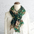 Bohemia Emerald Forest Ruffle Fabric Scarf - SOULZA AUSTRALIA