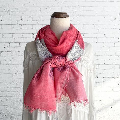 Pink Sherbert Handcrafted Cotton Scarf - SOULZA AUSTRALIA