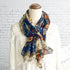Bohemia Vibrant Sapphire Ruffle Fabric Scarf - SOULZA AUSTRALIA