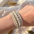 Howlite Stone & Silver Boho Wrap Bracelet