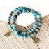 Boho Rustic Blue Agate Bead Bracelets