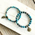 Boho Rustic Blue Agate Bead Bracelets