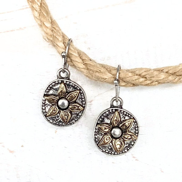 Allure Dainty Floral Circle Earrings - SOULZA AUSTRALIA