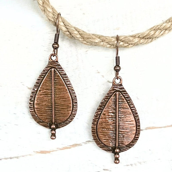 Eclectic Copper Teardrop Earrings - SOULZA AUSTRALIA