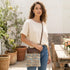 Lila Boho Canvas & Leather Trim Bag - SOULZA AUSTRALIA