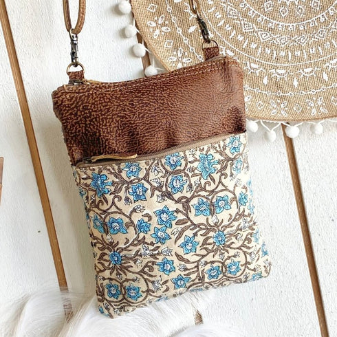 Lila Boho Canvas & Leather Trim Bag - SOULZA AUSTRALIA