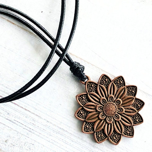Boho Copper Flower Pendant - SOULZA AUSTRALIA