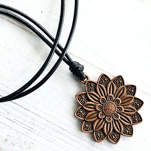 Boho Copper Flower Pendant - SOULZA AUSTRALIA