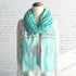Teal Sherbert Handcrafted Cotton Scarf