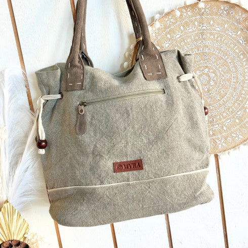 Camille Vintage Canvas Tote Bag