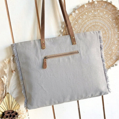 Grey Mosiac Weekender Overnight Bag