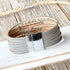 Grey & Silver Leaf Wrap Bracelet