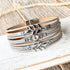 Grey & Silver Leaf Wrap Bracelet