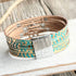 Teal & Gold Leaf Wrap Bracelet