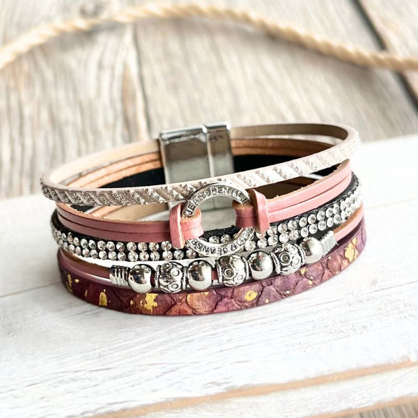 Pink n Plum Bohemia Wrap Bracelet
