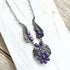 Allure Purple Willow Leaf Necklace & Earrings - SOULZA AUSTRALIA