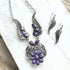 Allure Purple Willow Leaf Necklace & Earrings - SOULZA AUSTRALIA