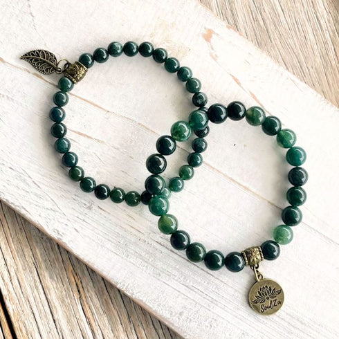 Green Agate Soulza Stone Bracelet Set