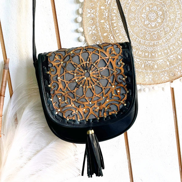 Selena Mandala Handtooled Leather Bag