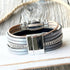 Grey Silver Leaf n Bead Wrap Bracelet