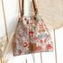 Wild Blossom Cotton & Leather Bucket Bag