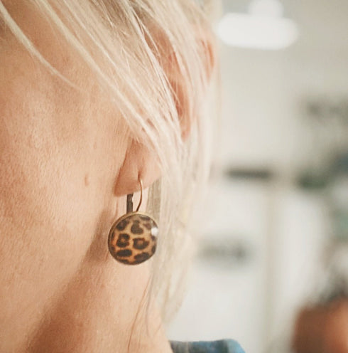 Leopard Glass and Bronze Earrings - SOULZA AUSTRALIA