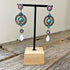 Pink Crystal Bohemia Disc Earrings - SOULZA AUSTRALIA