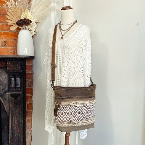 Latte Boho Natural & Beige Crossbody Bag - SOULZA AUSTRALIA