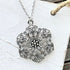 Boho Silver Flower Chain Pendant