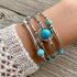 Turquoise Multilayer Boho Wrap Bracelet - SOULZA                                     