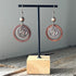 Copper Flower & Wooden Circle Earrings - SOULZA AUSTRALIA