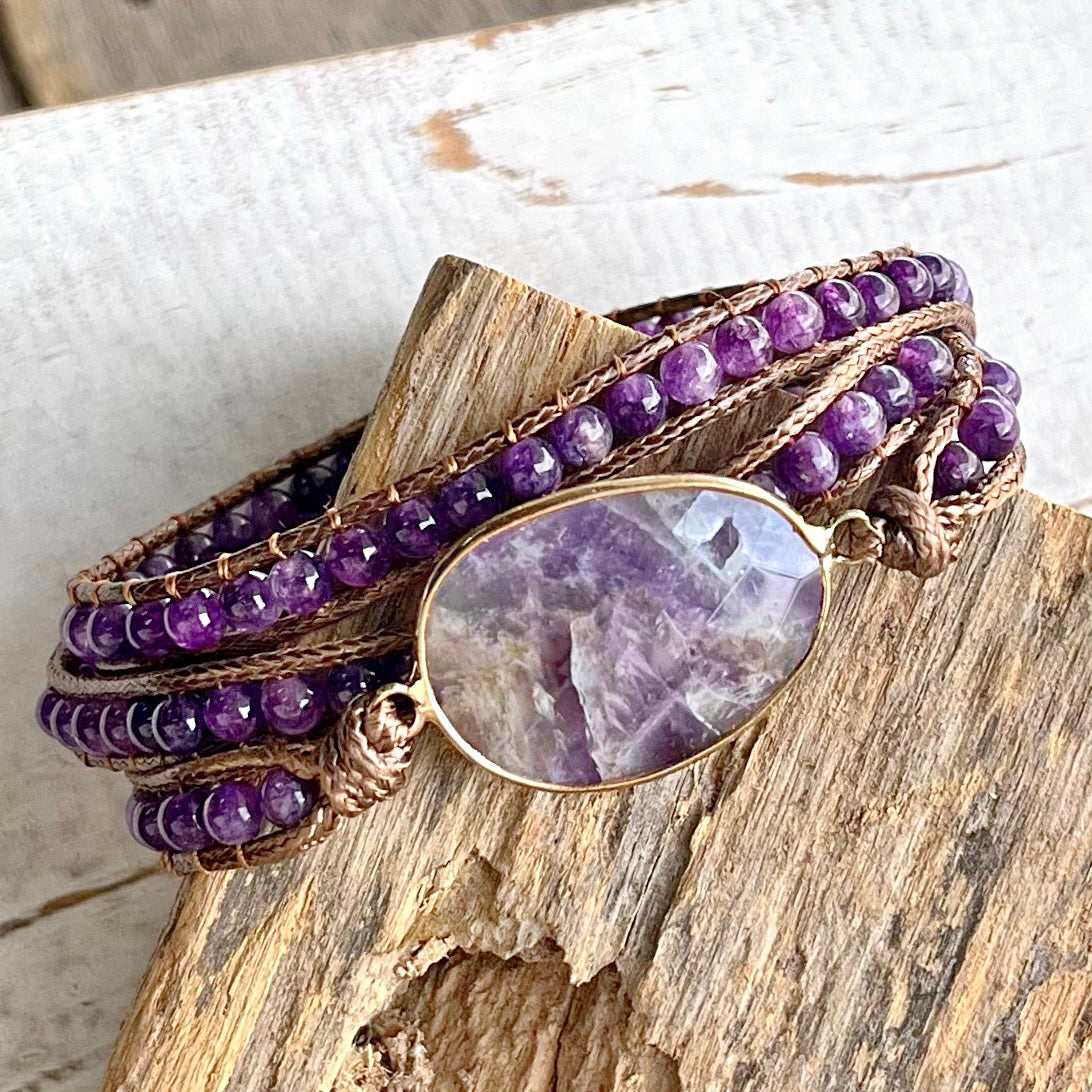 Amethyst wrap bracelet sale