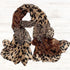 Sophia Chiffon Leopard Print Scarf - SOULZA AUSTRALIA